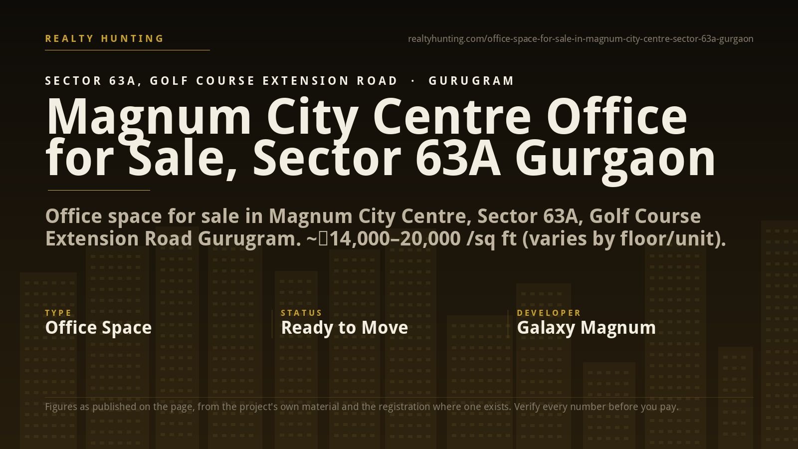 Magnum City Centre Office for Sale, Sector 63A Gurgaon — photo 1
