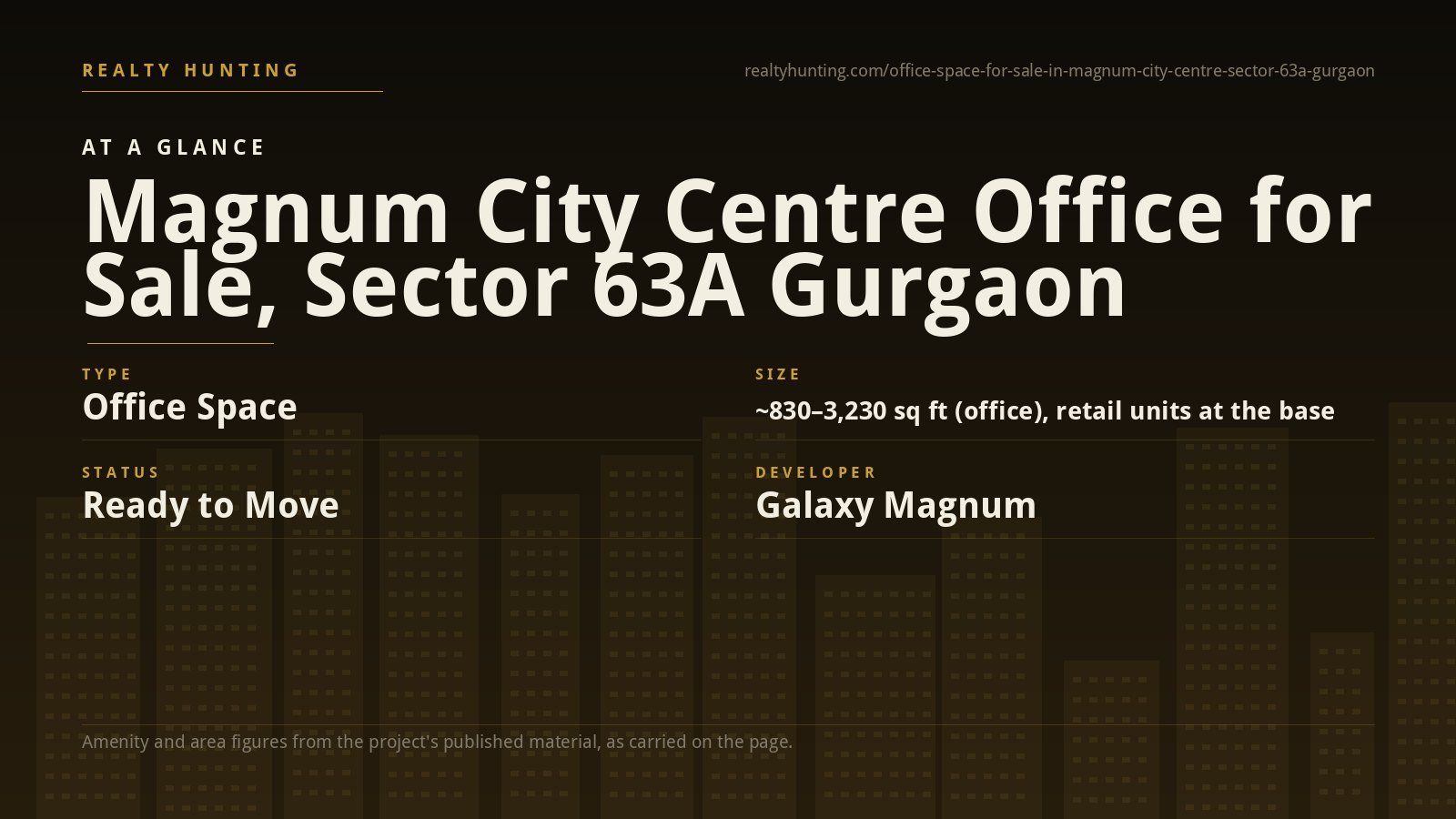 Magnum City Centre Office for Sale, Sector 63A Gurgaon — photo 2