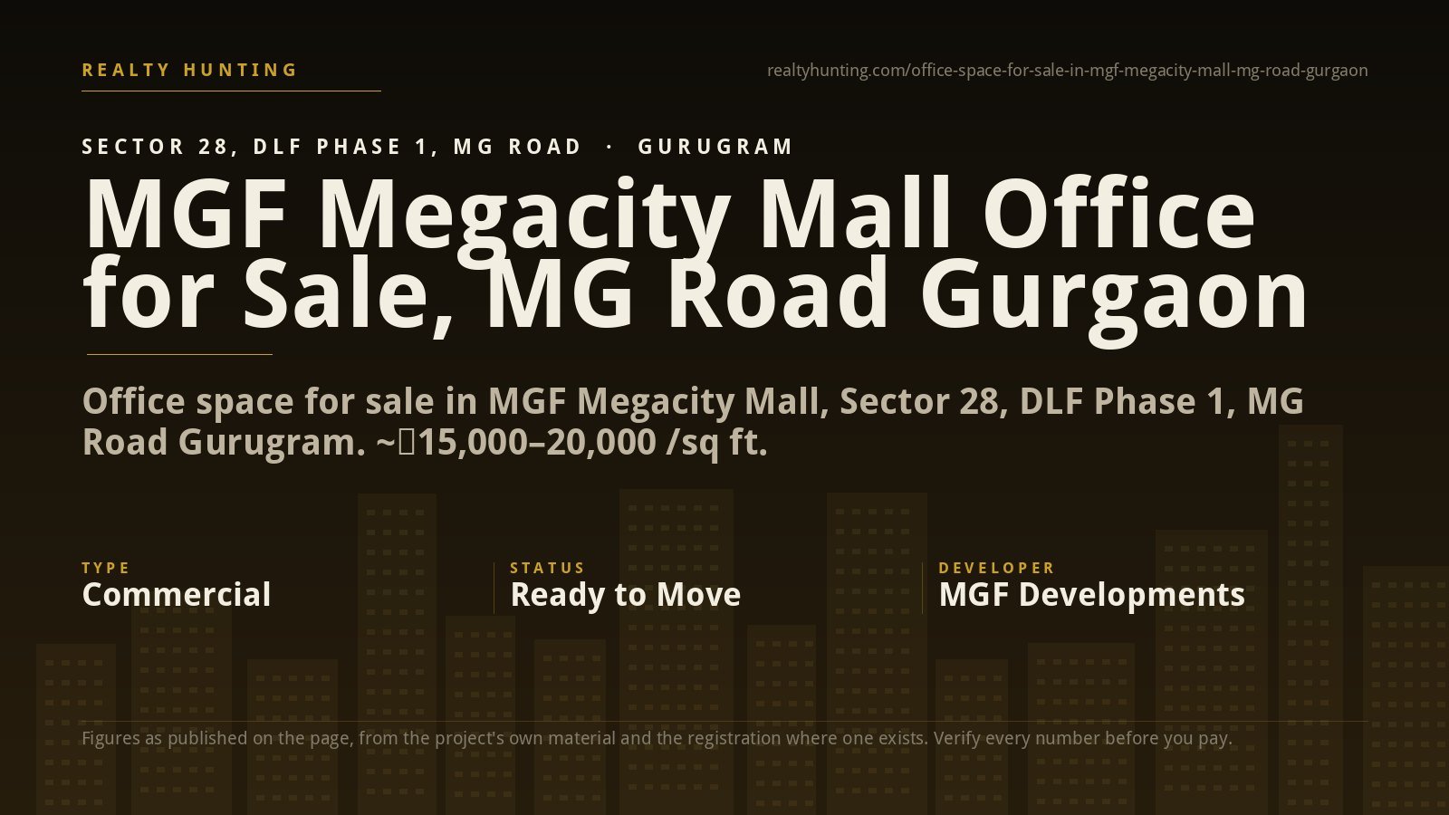 MGF Megacity Mall Office for Sale, MG Road Gurgaon