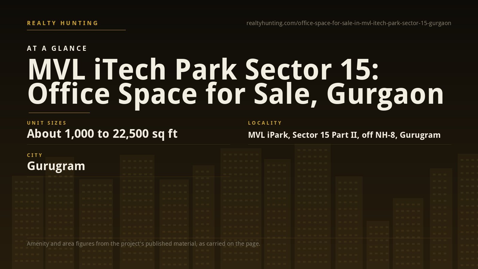 MVL iPark (MVL iTech Park) Office for Sale, Sector 15 Gurgaon — photo 1