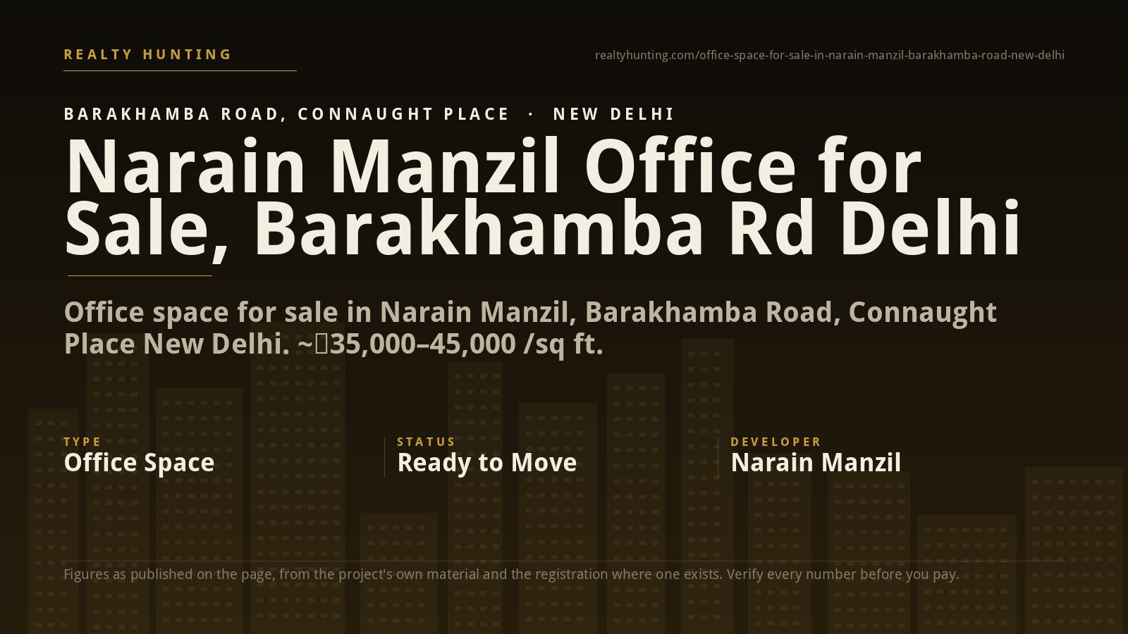 Narain Manzil Office for Sale, Barakhamba Rd Delhi