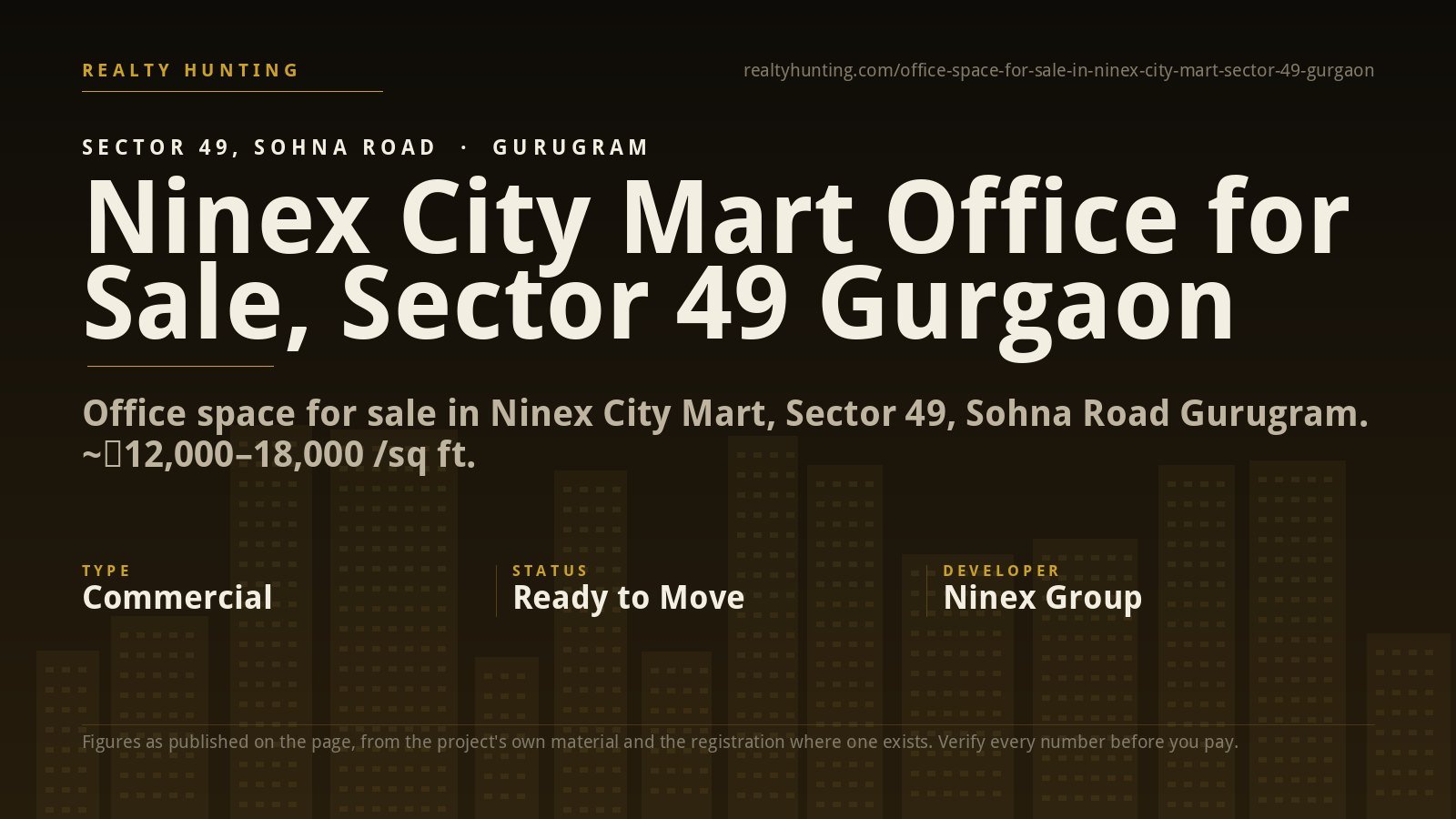 Ninex City Mart Office for Sale, Sector 49 Gurgaon
