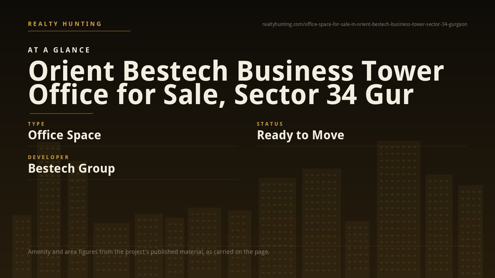 Orient Bestech Business Tower Office for Sale, Sector 34 Gurgaon — photo 1