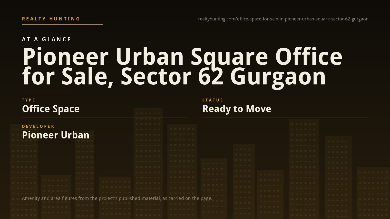 Pioneer Urban Square Office for Sale, Sector 62 Gurgaon — photo 1