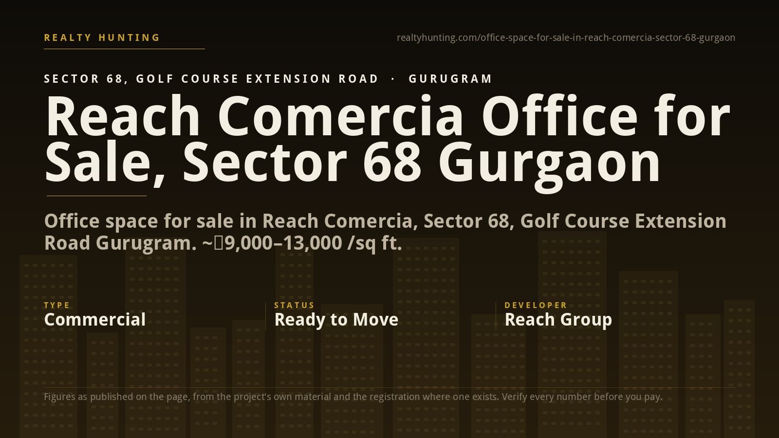 Reach Comercia Office for Sale, Sector 68 Gurgaon