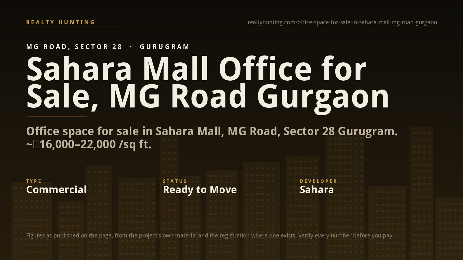 Sahara Mall Office for Sale, MG Road Gurgaon