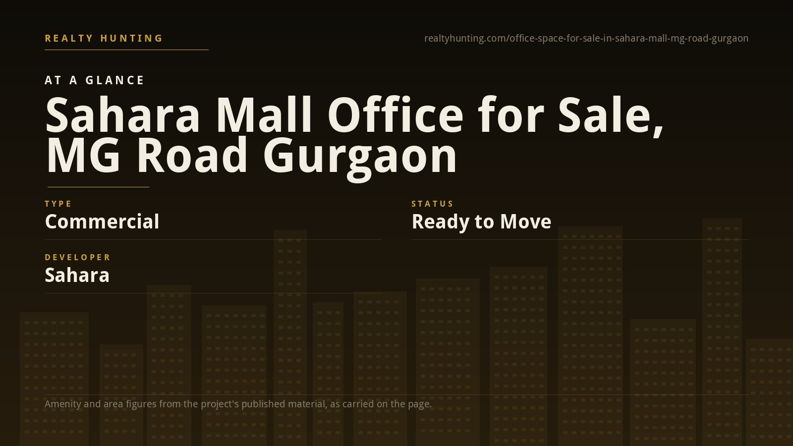 Sahara Mall Office for Sale, MG Road Gurgaon — photo 1