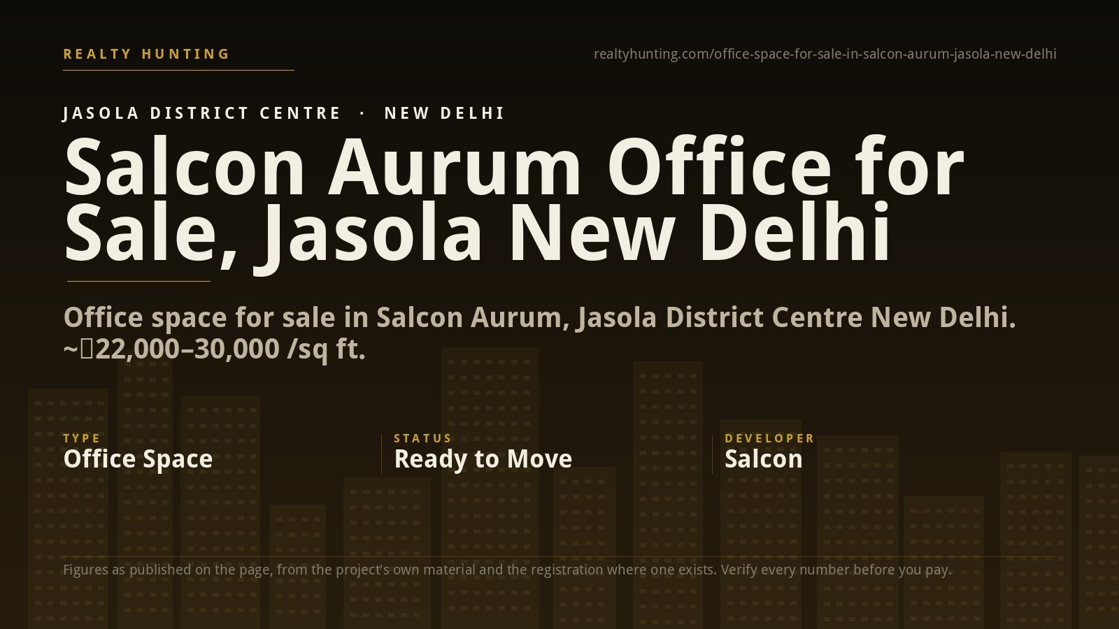 Salcon Aurum Office for Sale, Jasola New Delhi