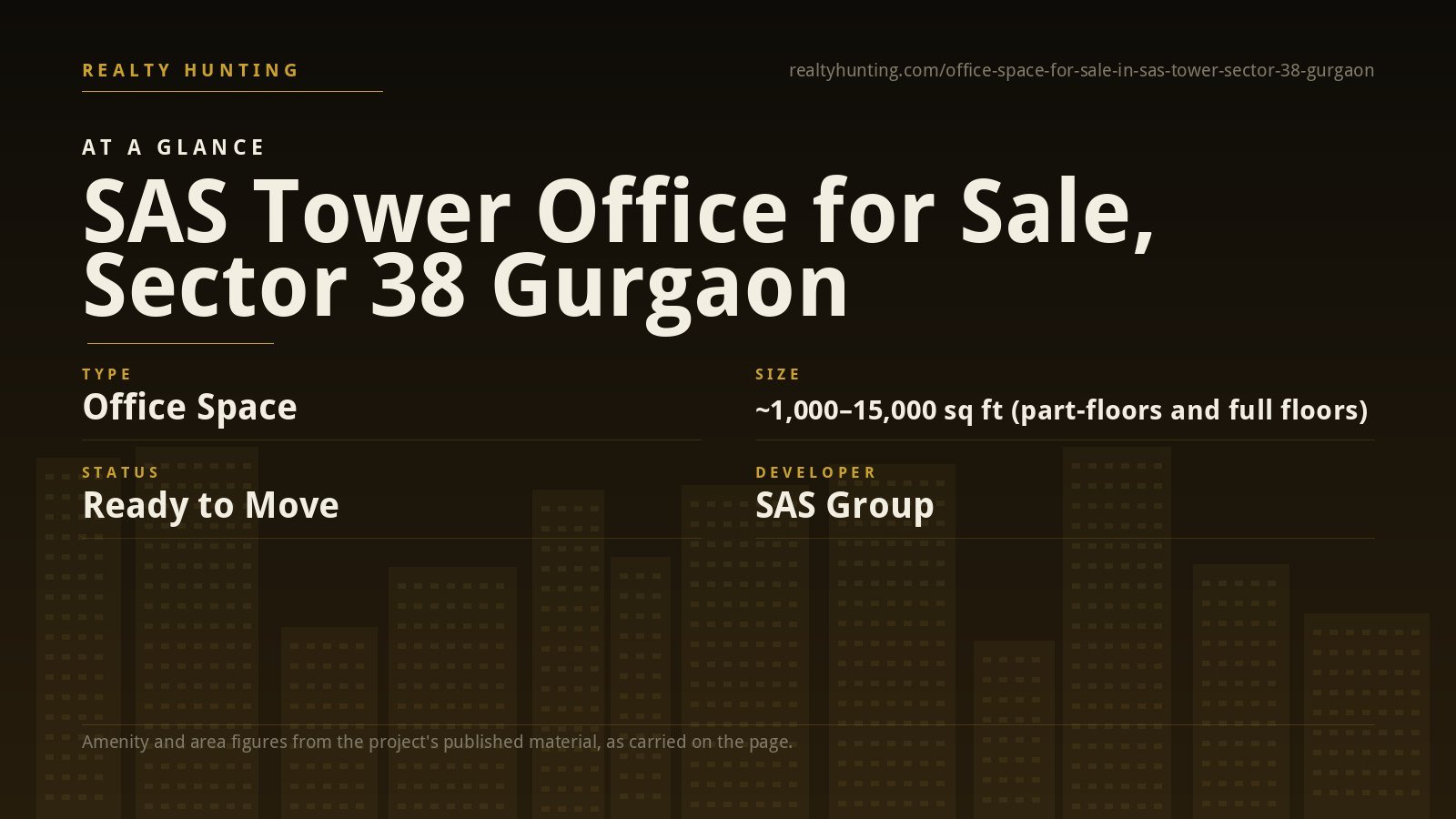 SAS Tower Office for Sale, Sector 38 Gurgaon — photo 1