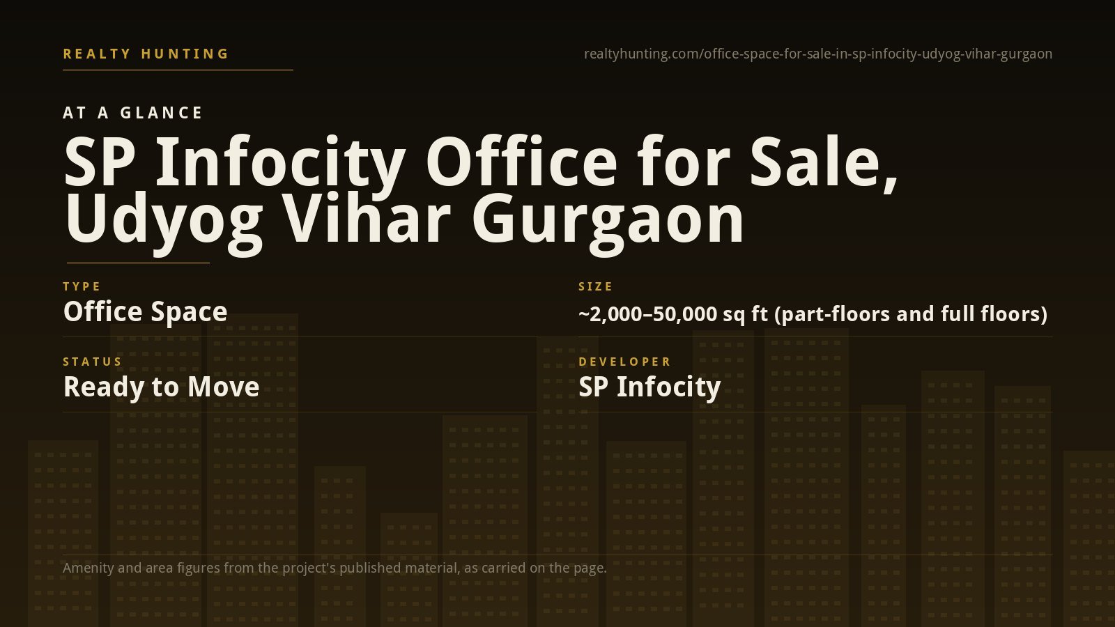 SP Infocity Office for Sale, Udyog Vihar Gurgaon — photo 1