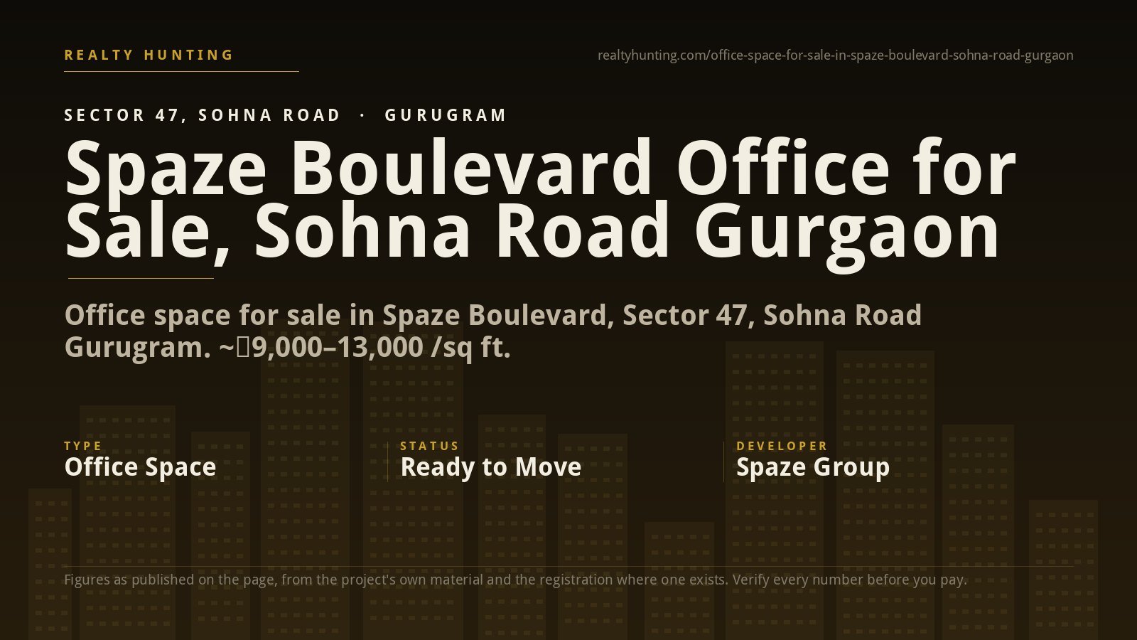 Spaze Boulevard Office for Sale, Sohna Road Gurgaon