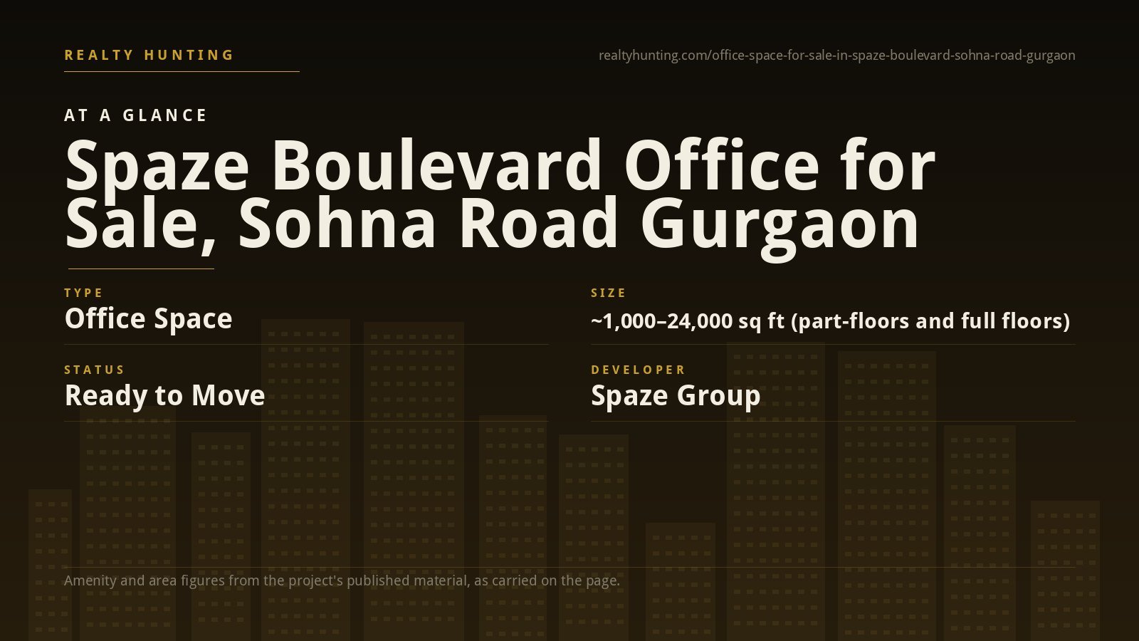 Spaze Boulevard Office for Sale, Sohna Road Gurgaon — photo 1