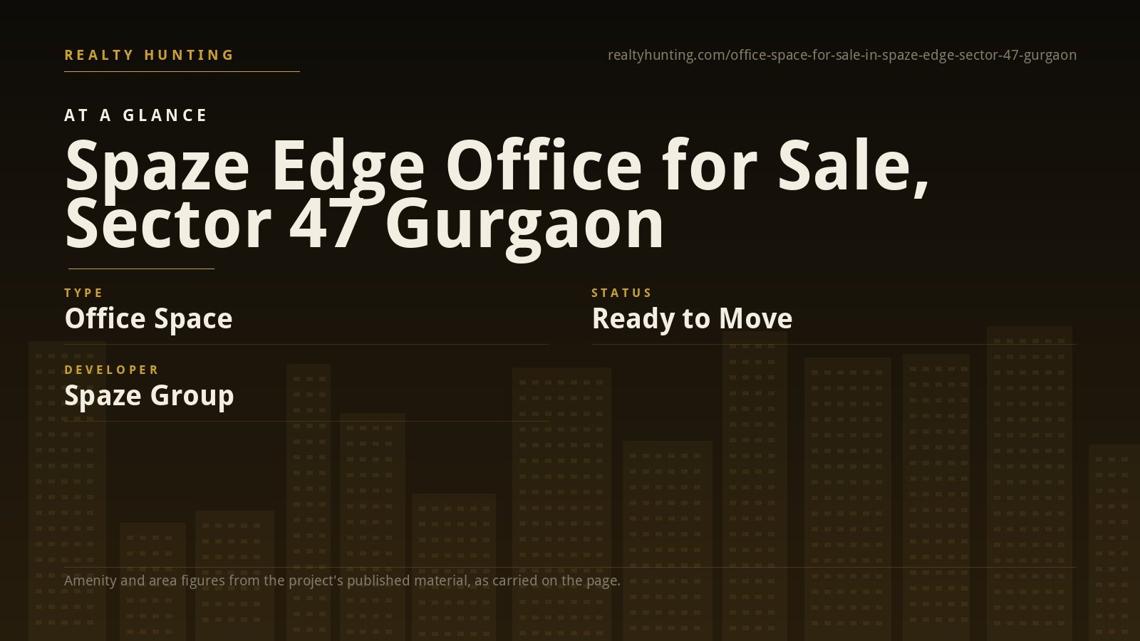 Spaze Edge Office for Sale, Sector 47 Gurgaon — photo 1