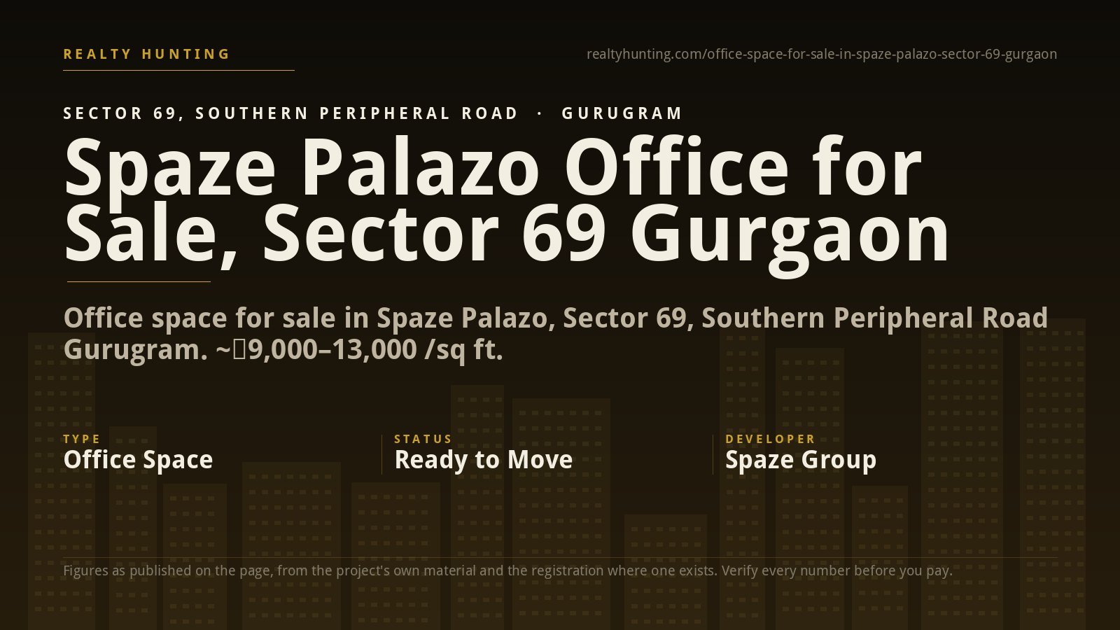 Spaze Palazo Office for Sale, Sector 69 Gurgaon