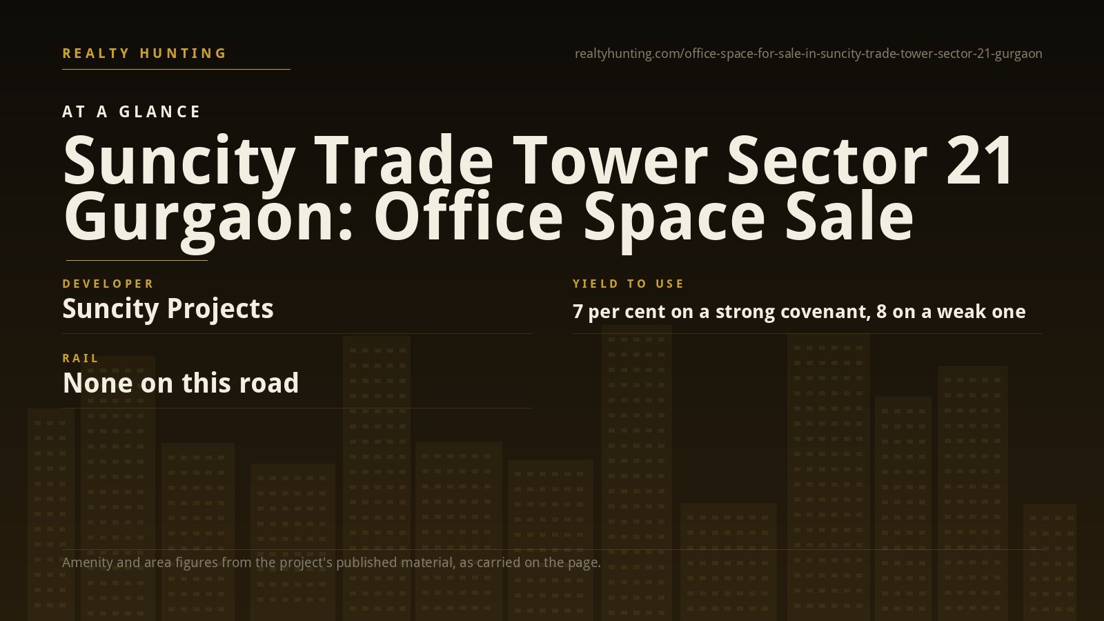 Suncity Trade Tower Office for Sale, Sector 21 Gurgaon — photo 1