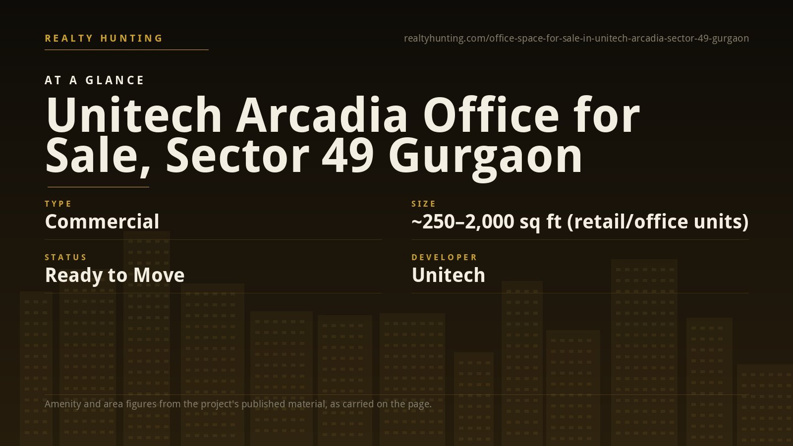 Unitech Arcadia Office for Sale, Sector 49 Gurgaon — photo 2