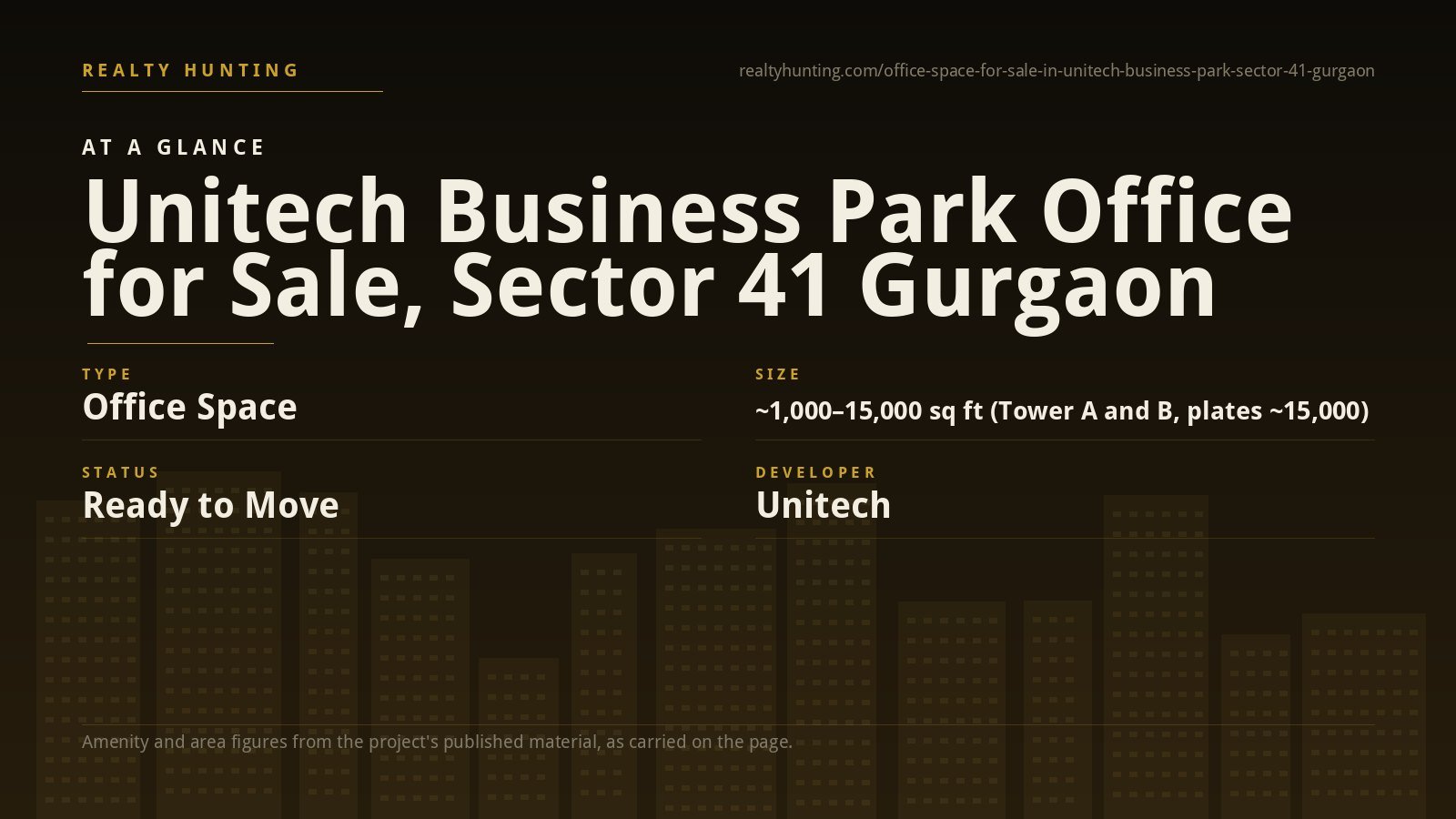 Unitech Business Park Office for Sale, Sector 41 Gurgaon — photo 2