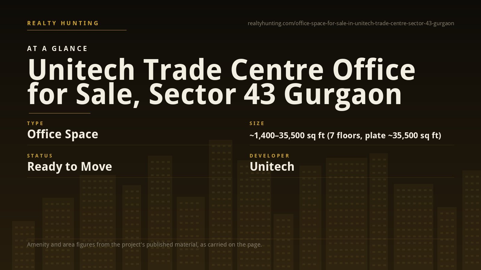 Unitech Trade Centre Office for Sale, Sector 43 Gurgaon — photo 2