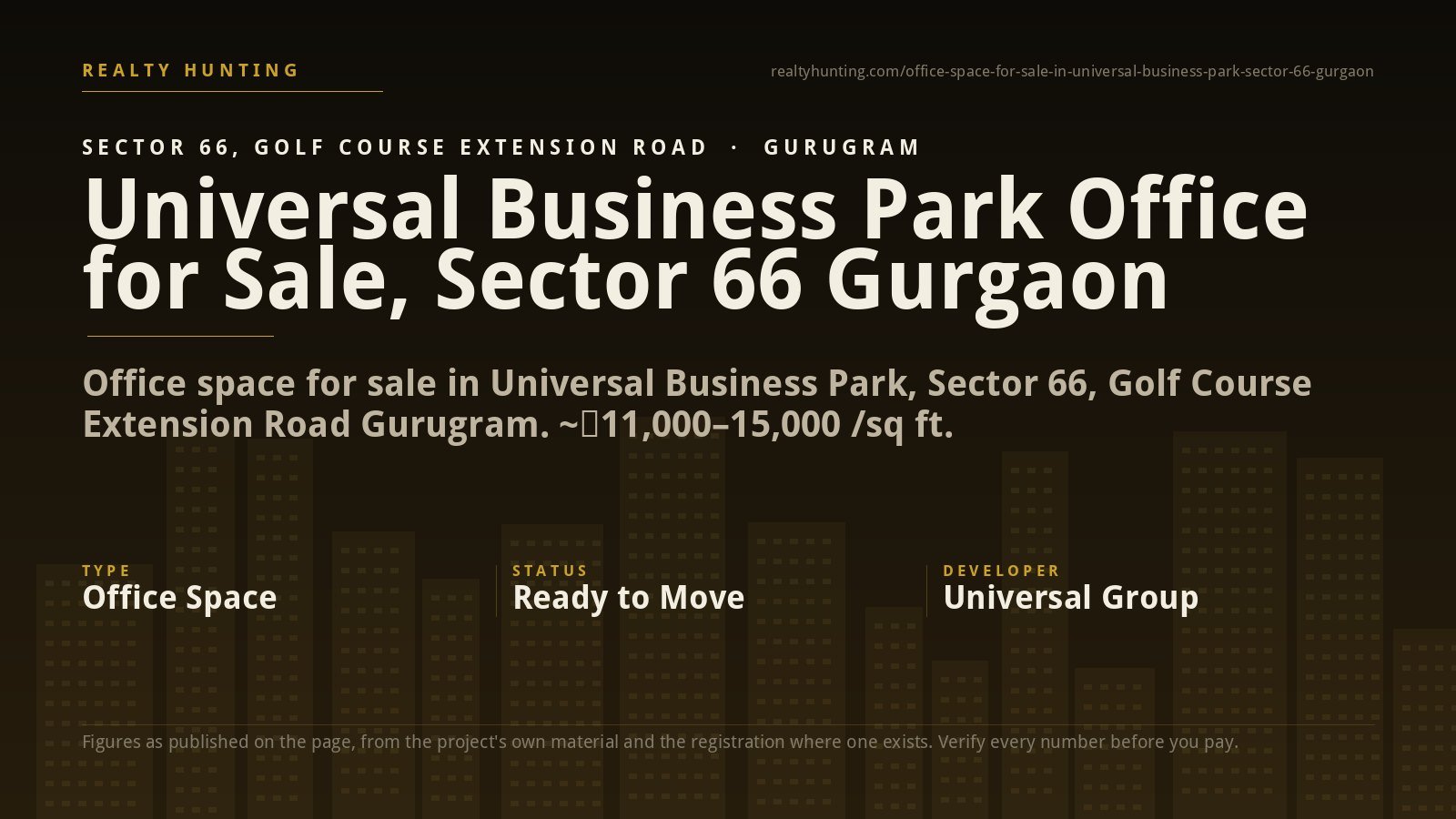 Universal Business Park Office for Sale, Sector 66 Gurgaon