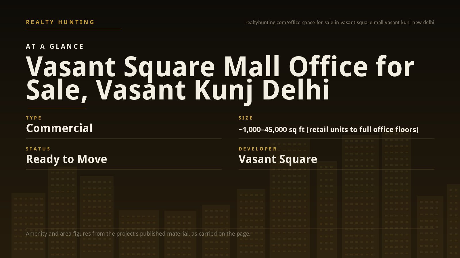 Vasant Square Mall Office for Sale, Vasant Kunj New Delhi — photo 1