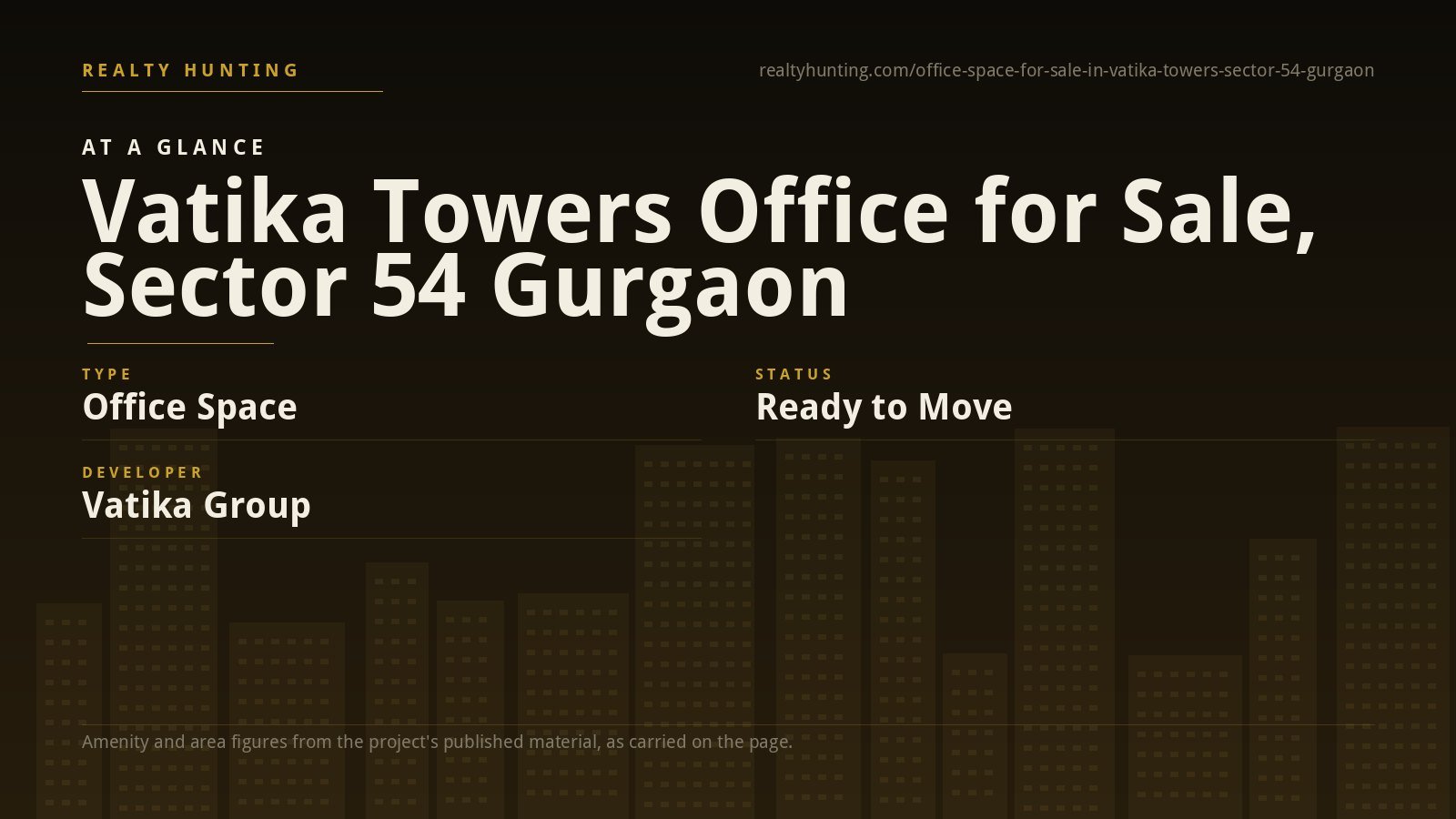 Vatika Towers Office for Sale, Golf Course Road, Sector 54 Gurgaon — photo 2