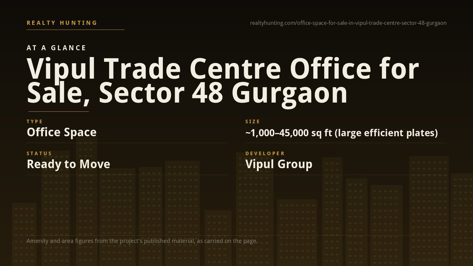 Vipul Trade Centre Office for Sale, Sector 48 Gurgaon — photo 2