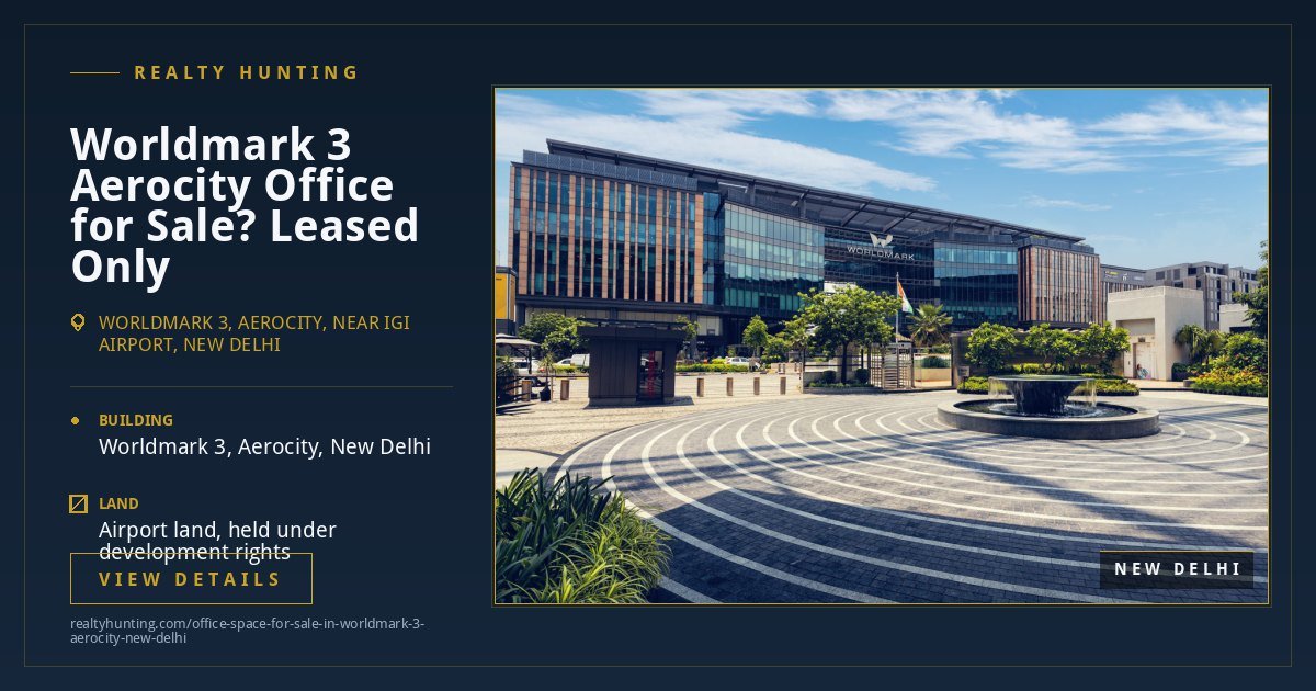 Worldmark 3 Office for Sale, Aerocity New Delhi