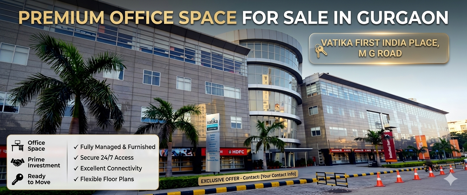 Vatika First India Place Office for Sale, MG Road Gurgaon