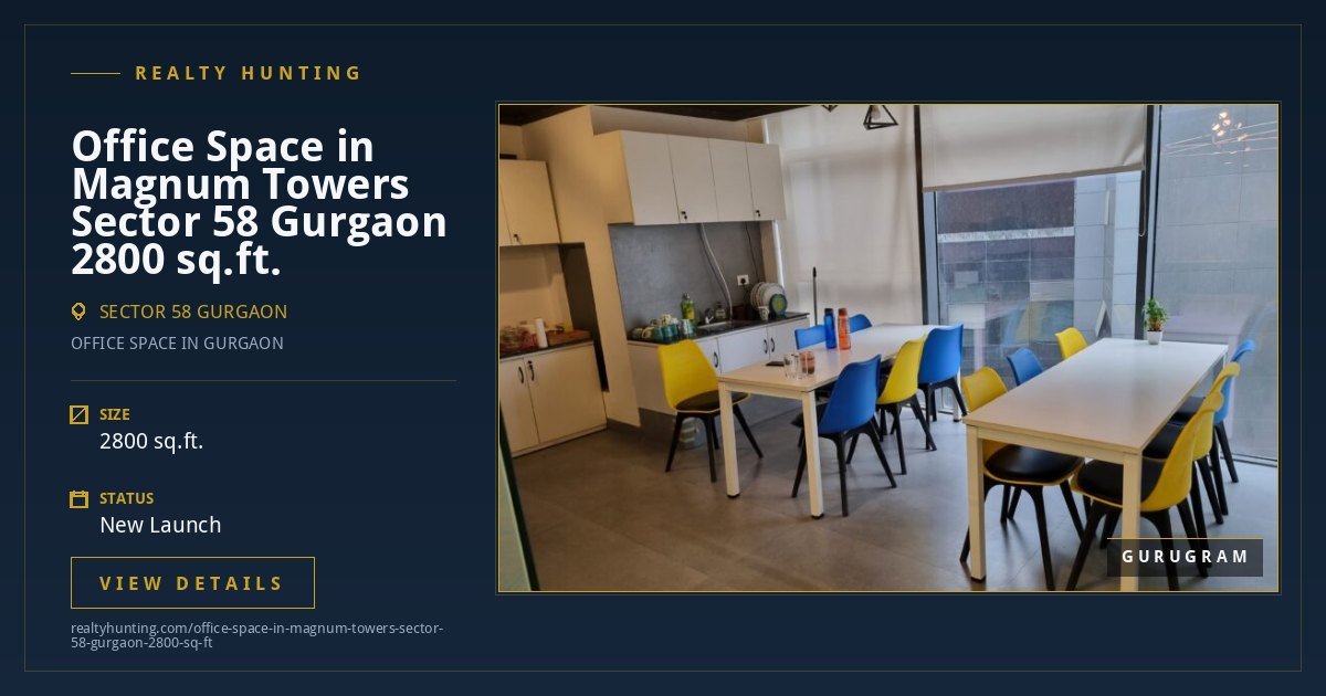 Office Space in Magnum Towers Sector 58 Gurgaon 2800 sq.ft. — photo 3