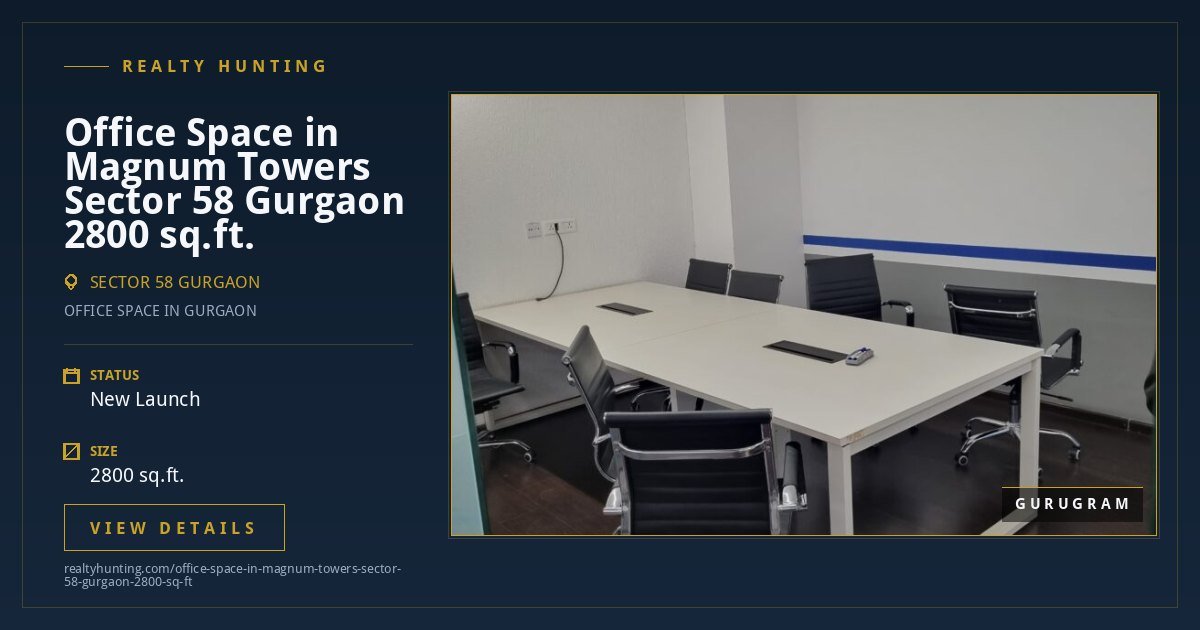 Office Space in Magnum Towers Sector 58 Gurgaon 2800 sq.ft. — photo 1