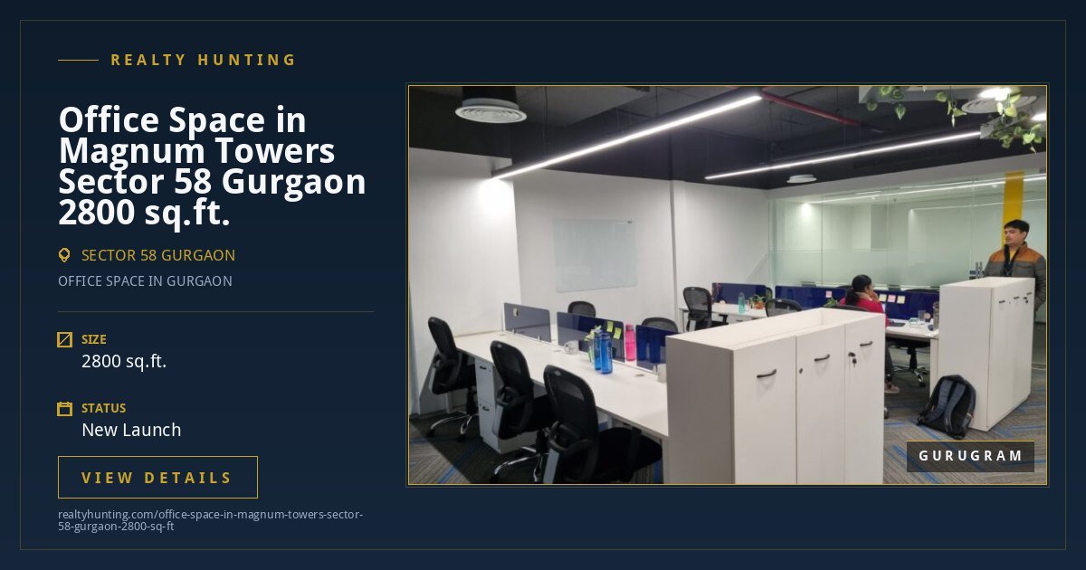 Office Space in Magnum Towers Sector 58 Gurgaon 2800 sq.ft. — photo 2