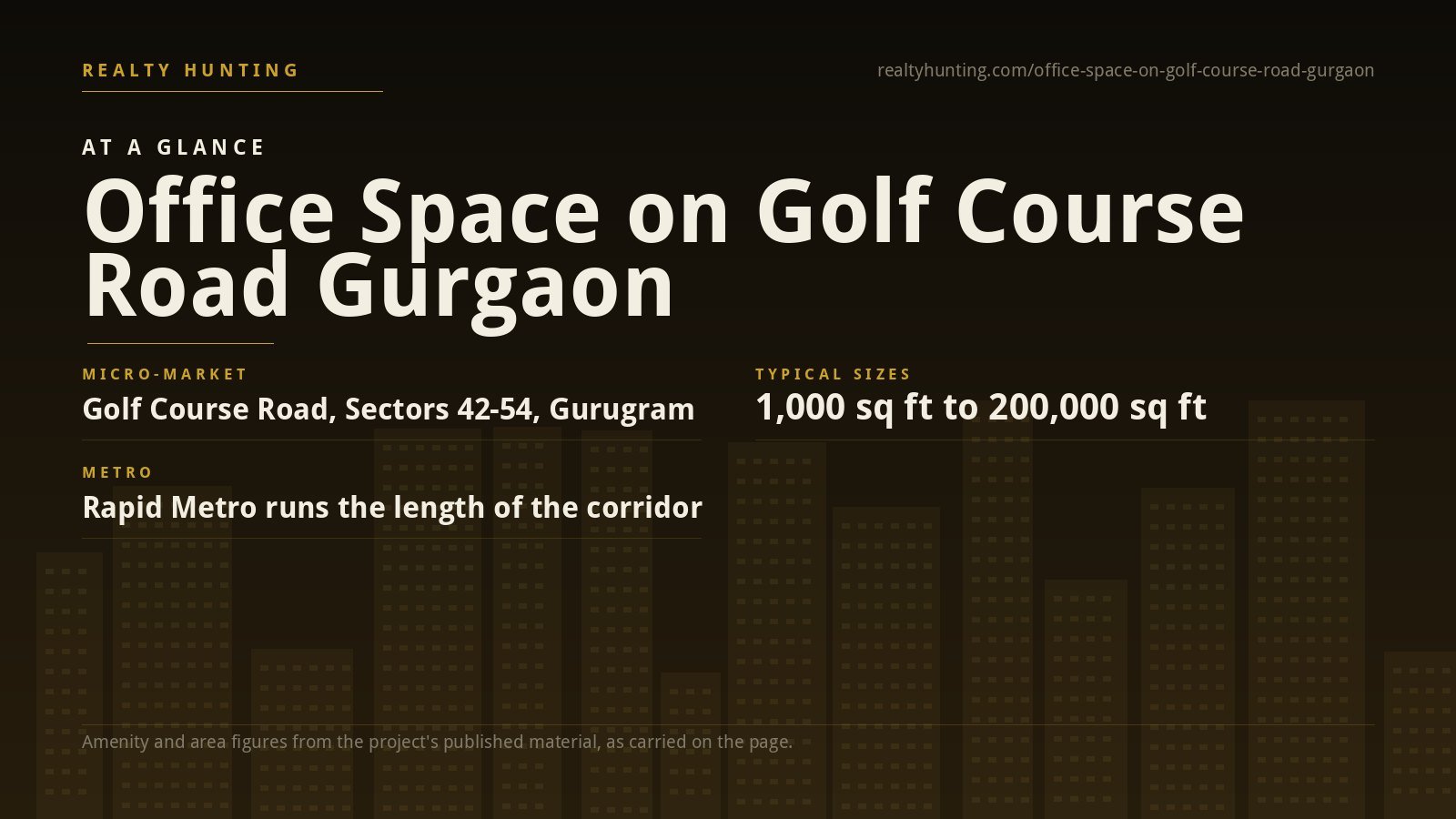 Office Space on Golf Course Road Gurgaon for Rent and Sale — photo 2