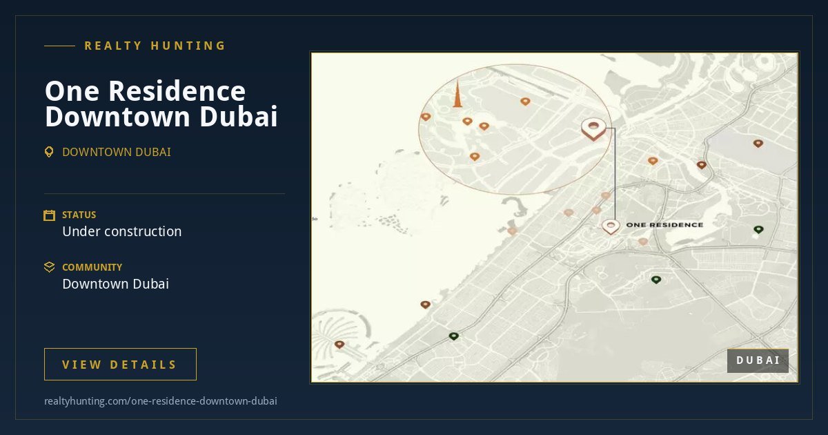 One Residence Downtown Dubai — photo 4