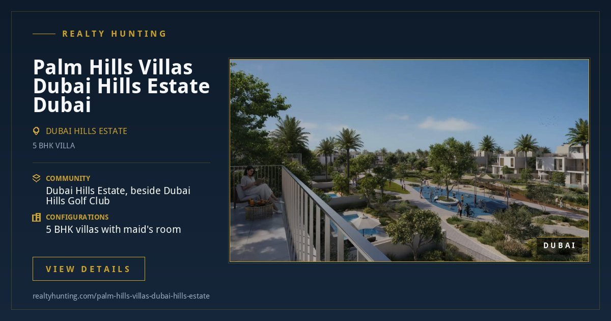 Palm Hills Villas Dubai Hills Estate Dubai