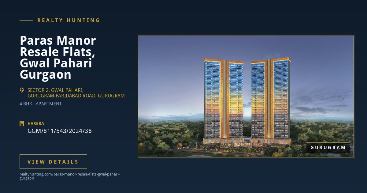 Paras Manor Resale Flats, Gwal Pahari Gurgaon — photo 4