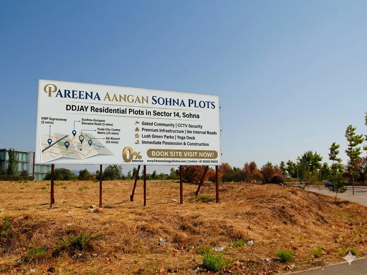Pareena Aangan Sohna Plots Sector 14 | DDJAY Residential Plots Sohna
