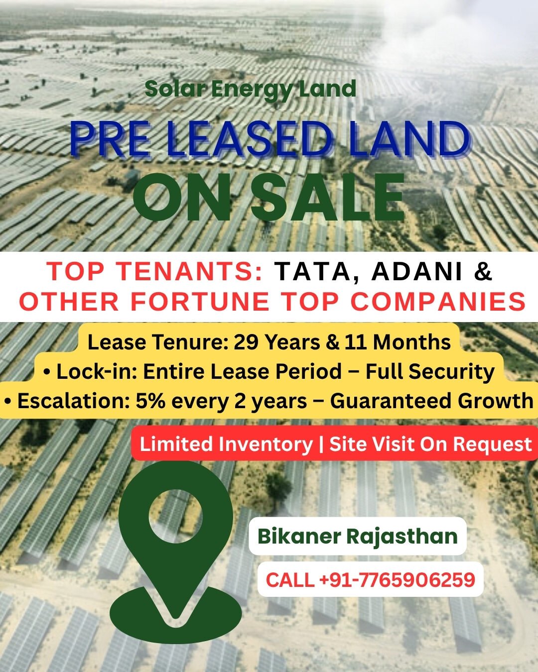 Pre leased Land for sale in Bikaner Rajasthan — photo 1