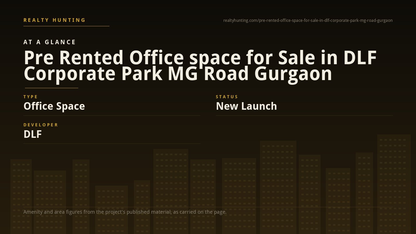 Pre Rented Office space for Sale in DLF Corporate Park MG Road Gurgaon — photo 2