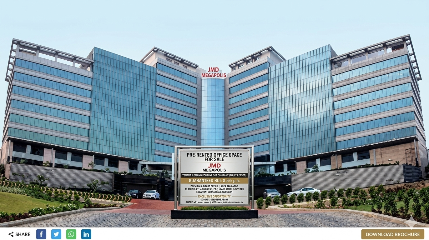 Pre Rented Office space for Sale in JMD Megapolis Sohna Road Gurgaon