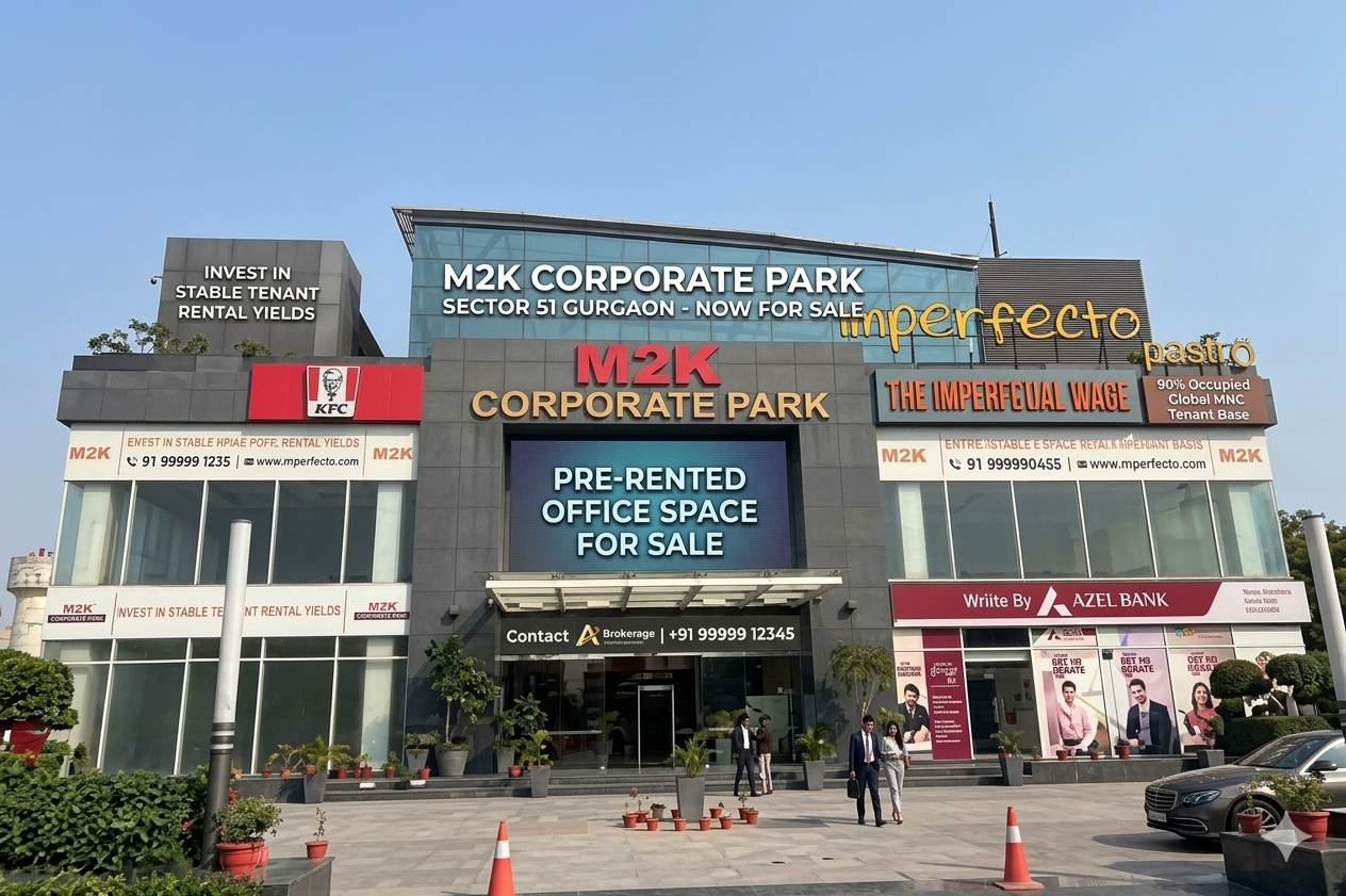 Pre Rented Office Space For Sale in M2K Corporate Park Gurgaon