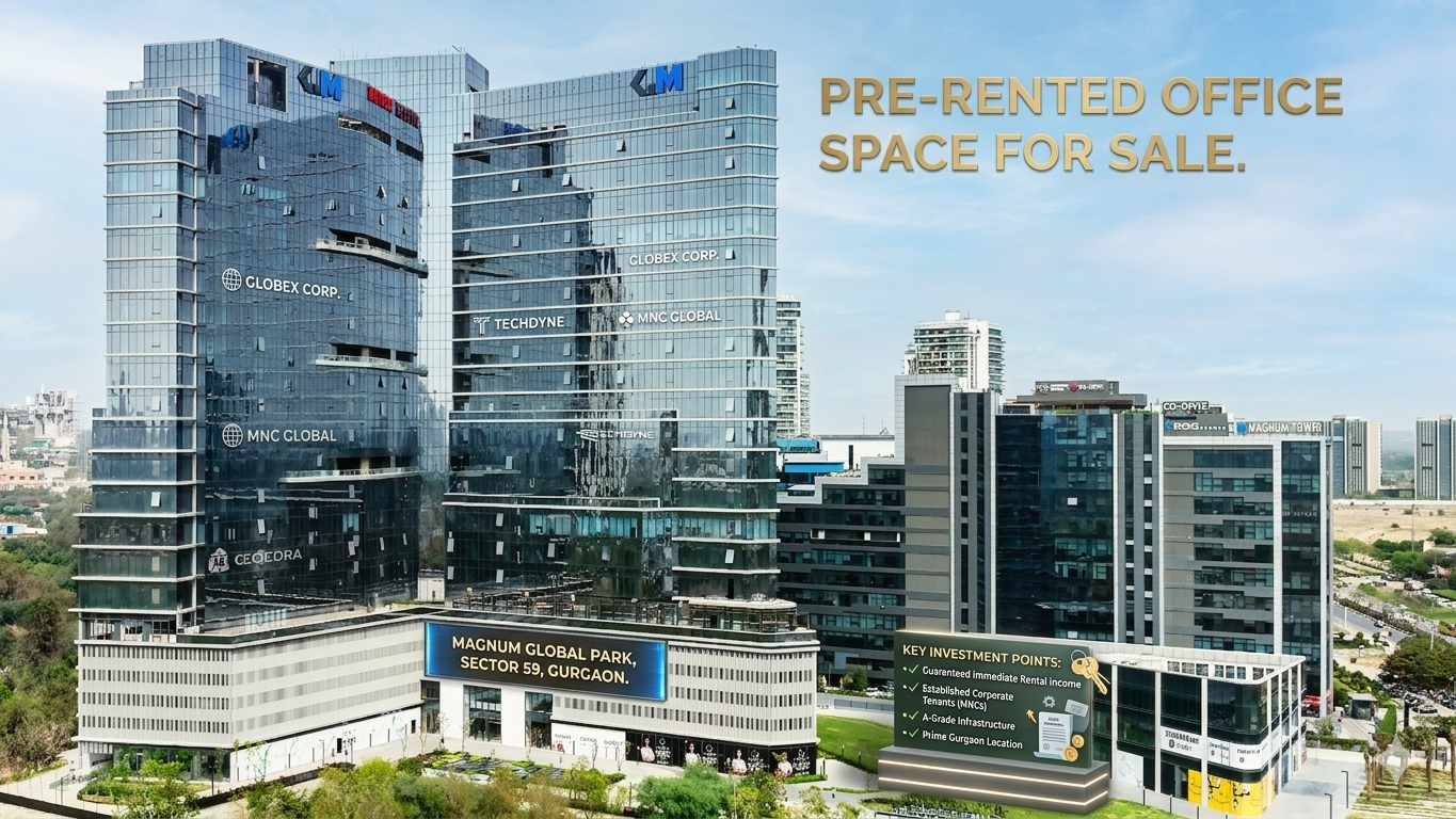 Pre Rented Office Space For Sale in Magnum Global Park sector 59 Gurgaon