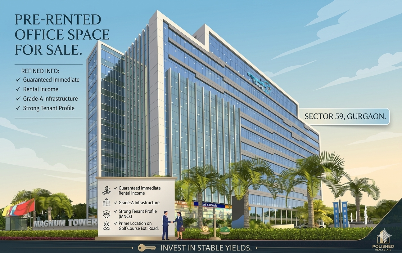 Pre Rented Office Space For Sale in Magnum tower Sector 59 Gurgaon