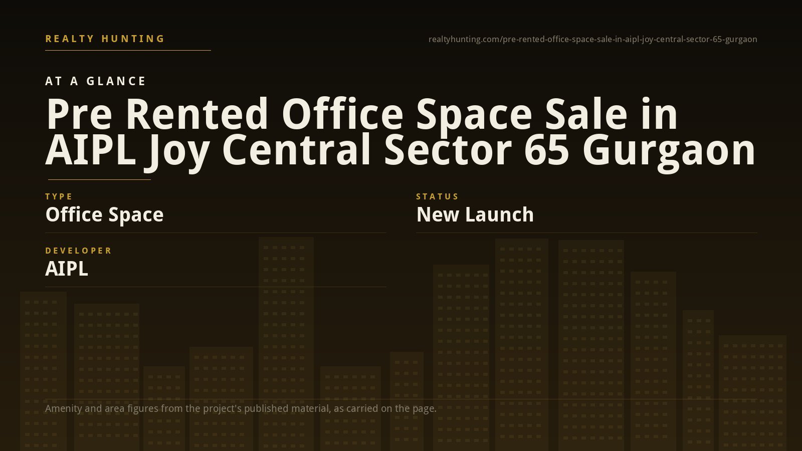Pre Rented Office Space Sale in AIPL Joy Central Sector 65 Gurgaon — photo 2
