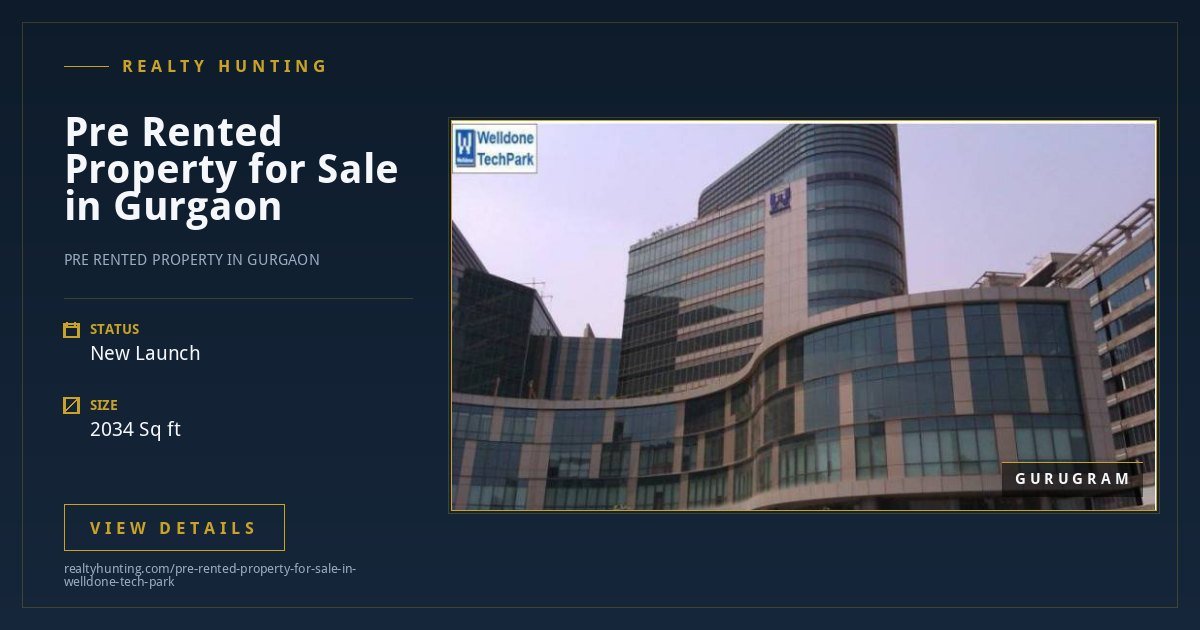 Pre Rented Property for Sale in Gurgaon — photo 1
