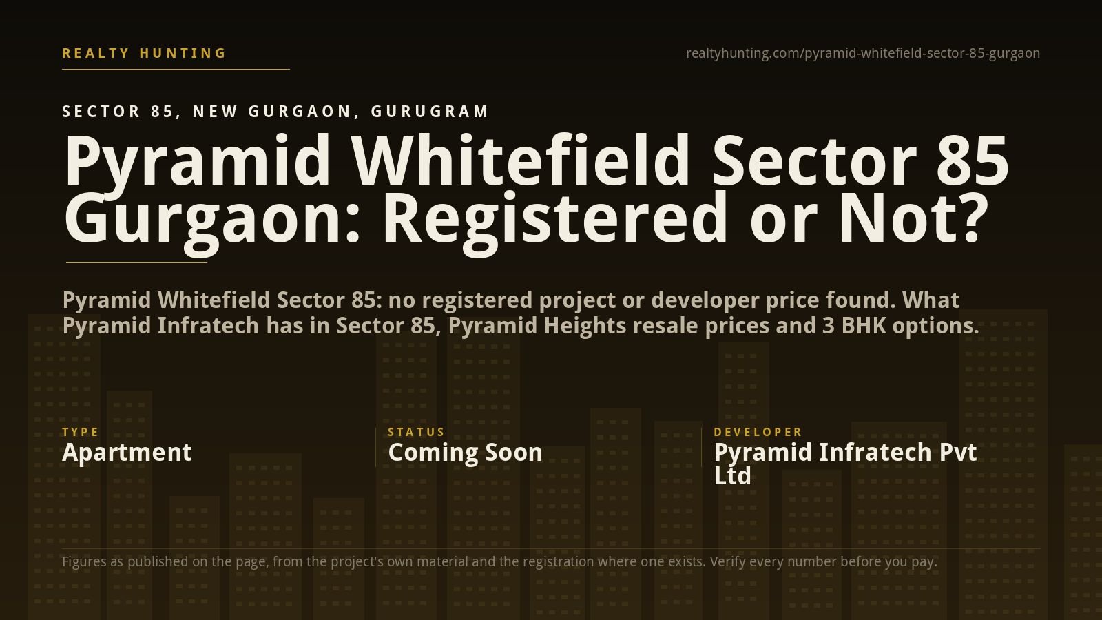 Pyramid Whitefield Sector 85 Gurgaon: What Is Registered