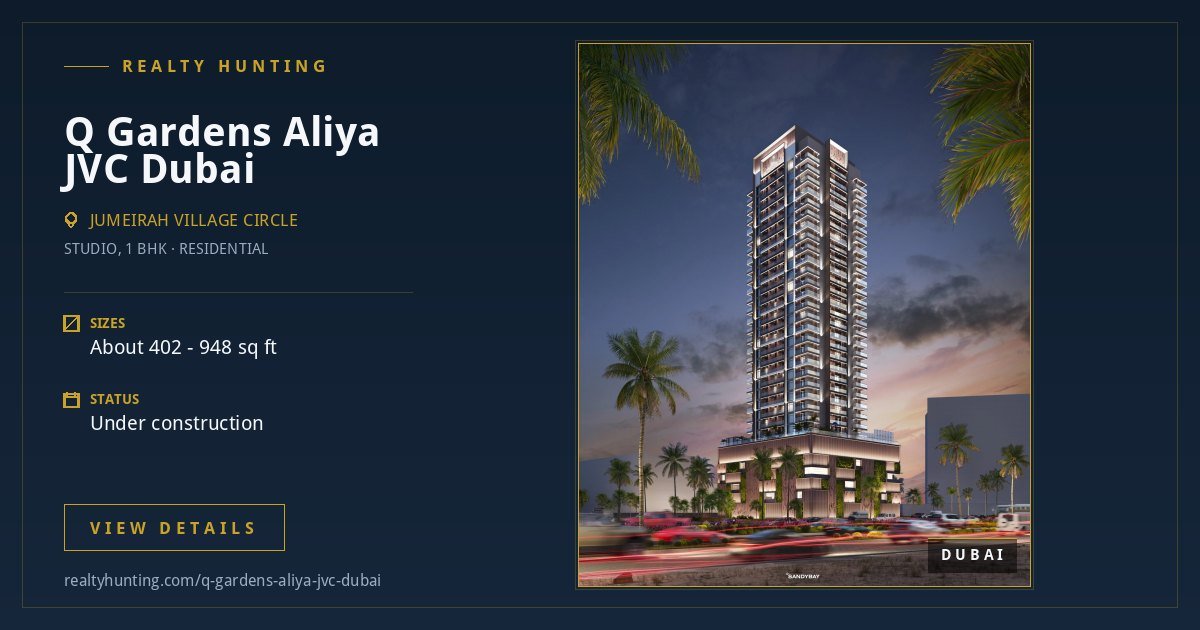 Q Gardens Aliya Jumeirah Village Circle Dubai — photo 2