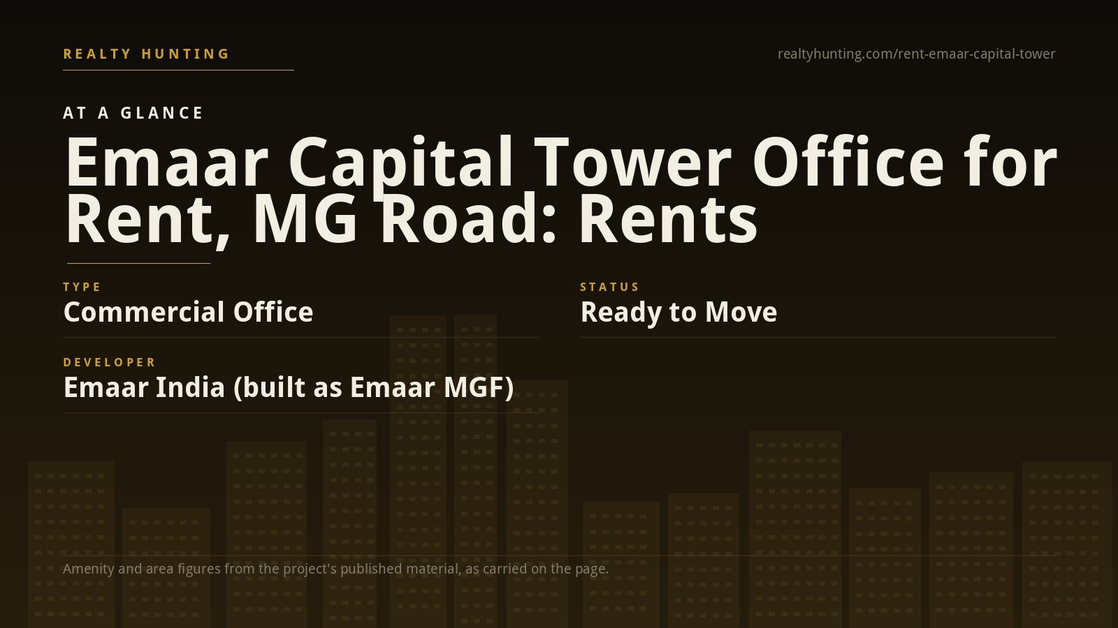 Emaar Capital Tower Office for Rent, MG Road Gurgaon — photo 1