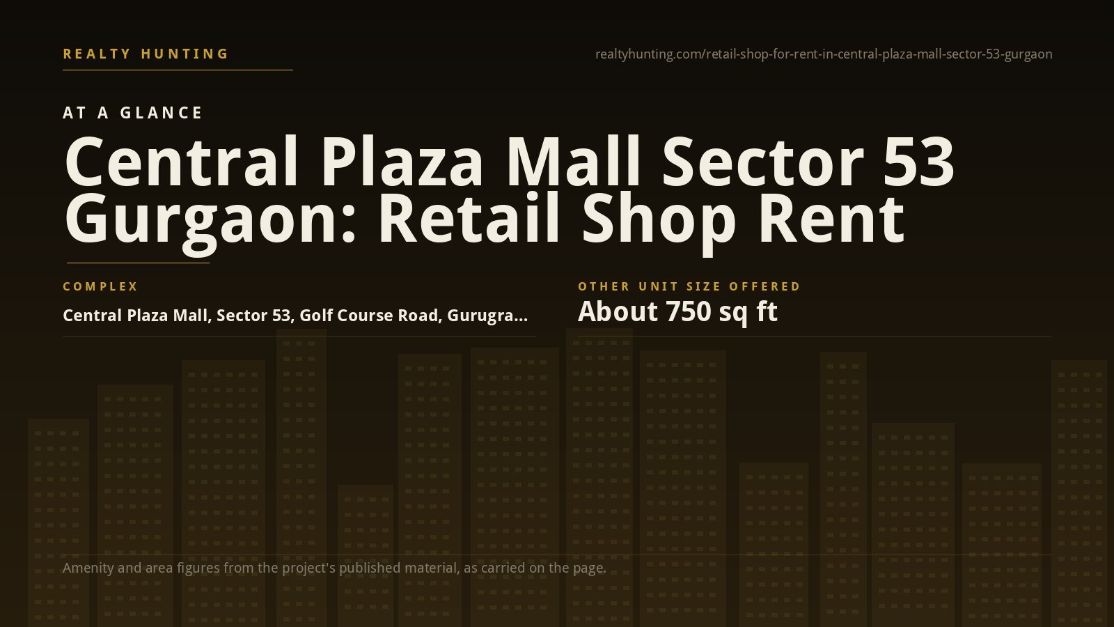Central Plaza Mall Retail Shop for Rent, Sector 53 Gurgaon — photo 1