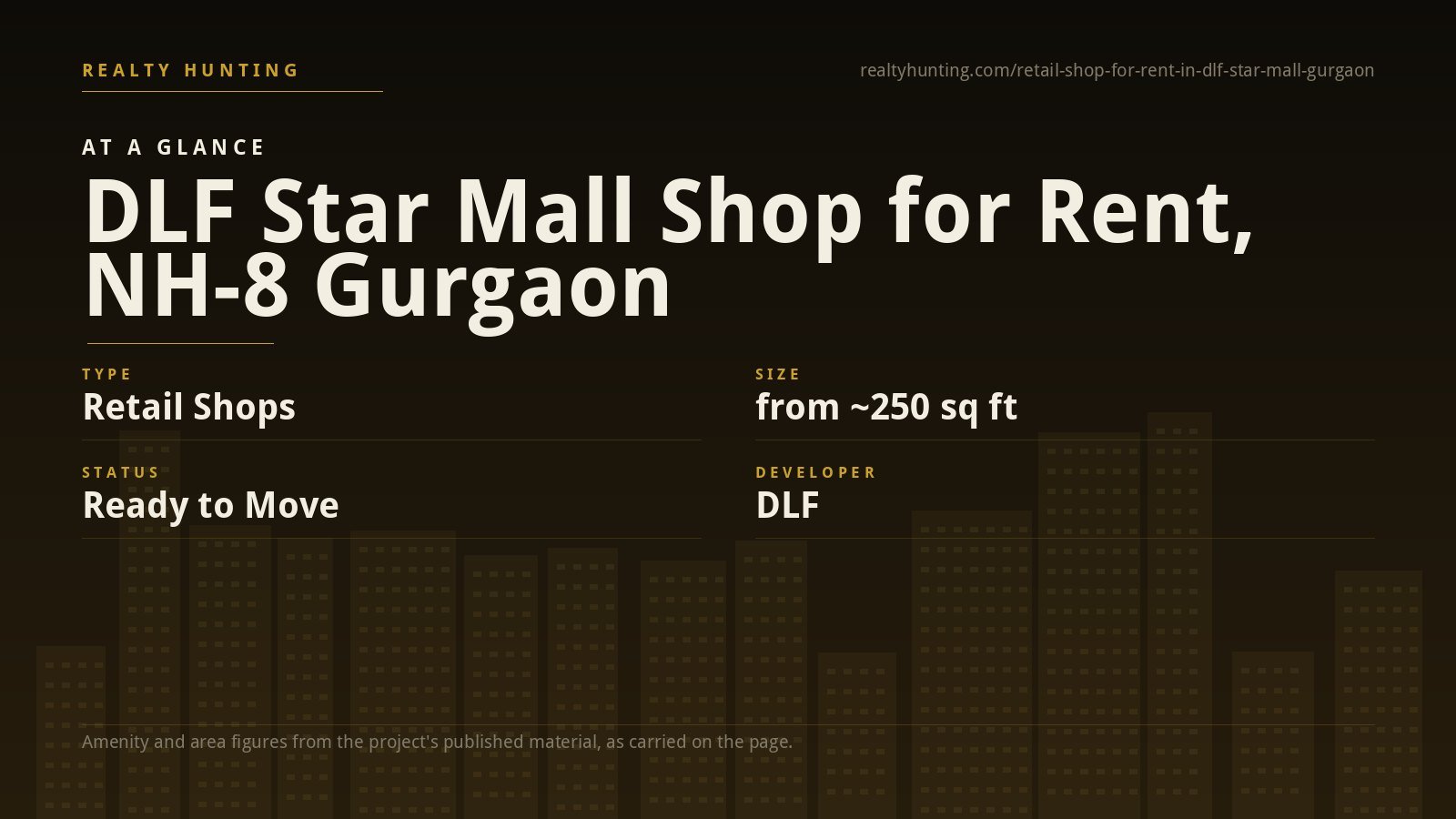DLF Star Mall Shop for Rent, NH-8 Gurgaon — photo 1