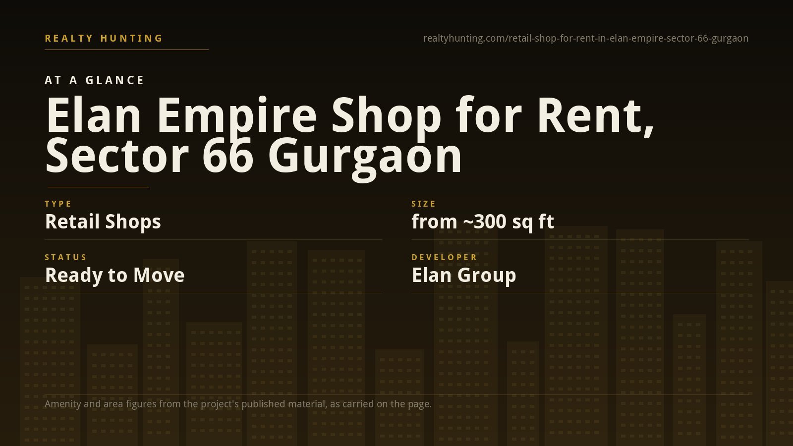 Elan Empire Shop for Rent, Sector 66 Gurgaon — photo 2